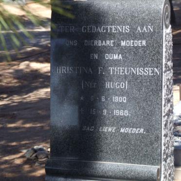THEUNISSEN Christina F. nee HUGO 1900-1968