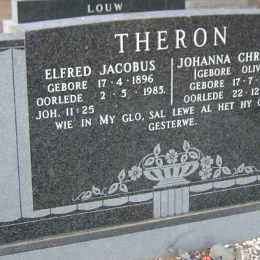 THERON Elfred Jacobus 1896-1985 &amp; Johanna Christina OLIVIER 1900-1982