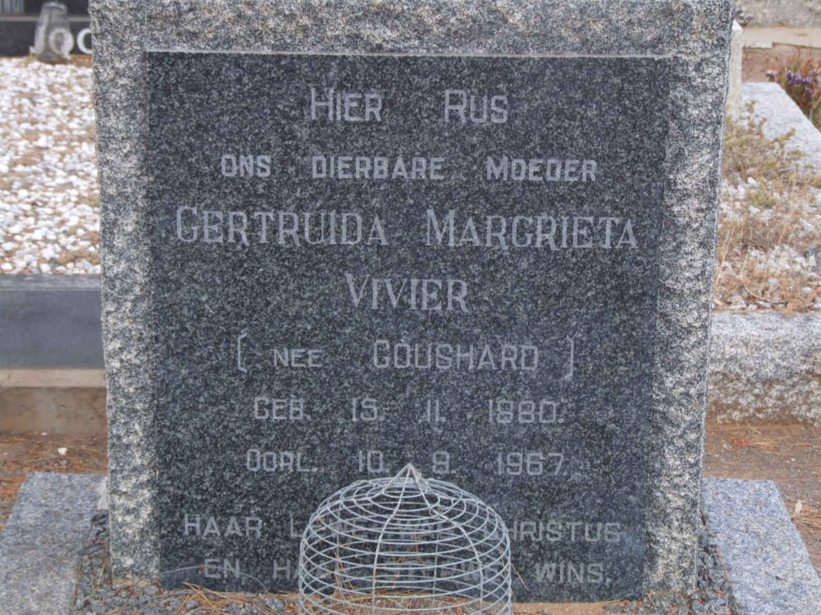 VIVIER Gertruida Margrieta nee GOUSHARD 1880-1967