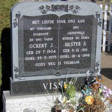 VISSER Ockert J. 1904-1975 &amp; Hester S. 1916-1998