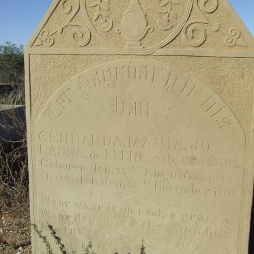 KLERK Gerharda Maria Johanna, de nee ERASMUS 1849-1906