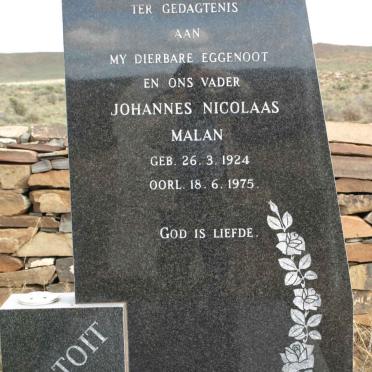 TOIT Johannes Nicolaas Malan, du 1924-1975