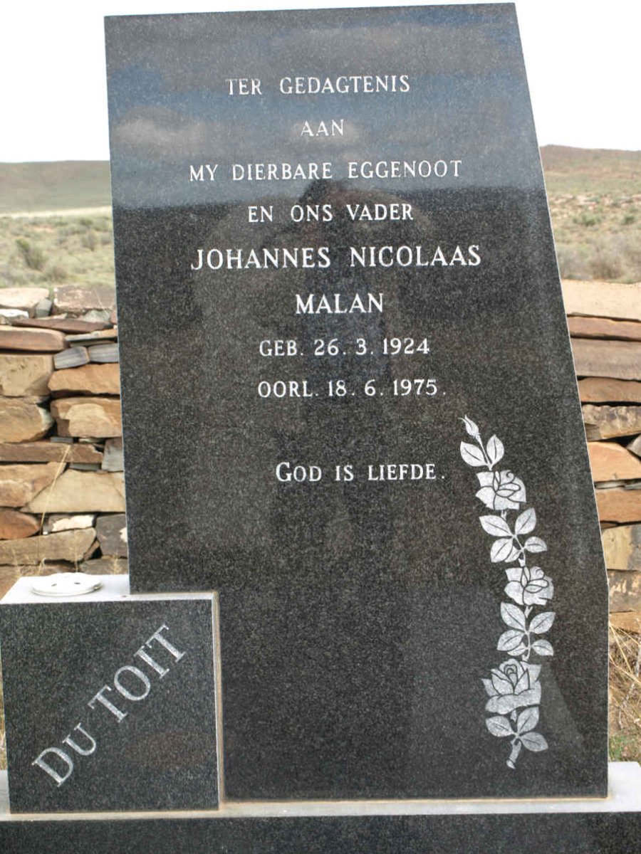 TOIT Johannes Nicolaas Malan, du 1924-1975