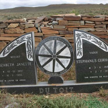 TOIT Stephanus Gerhardus, du 1894-1972 &amp; Elizabeth Janette 1897-1938