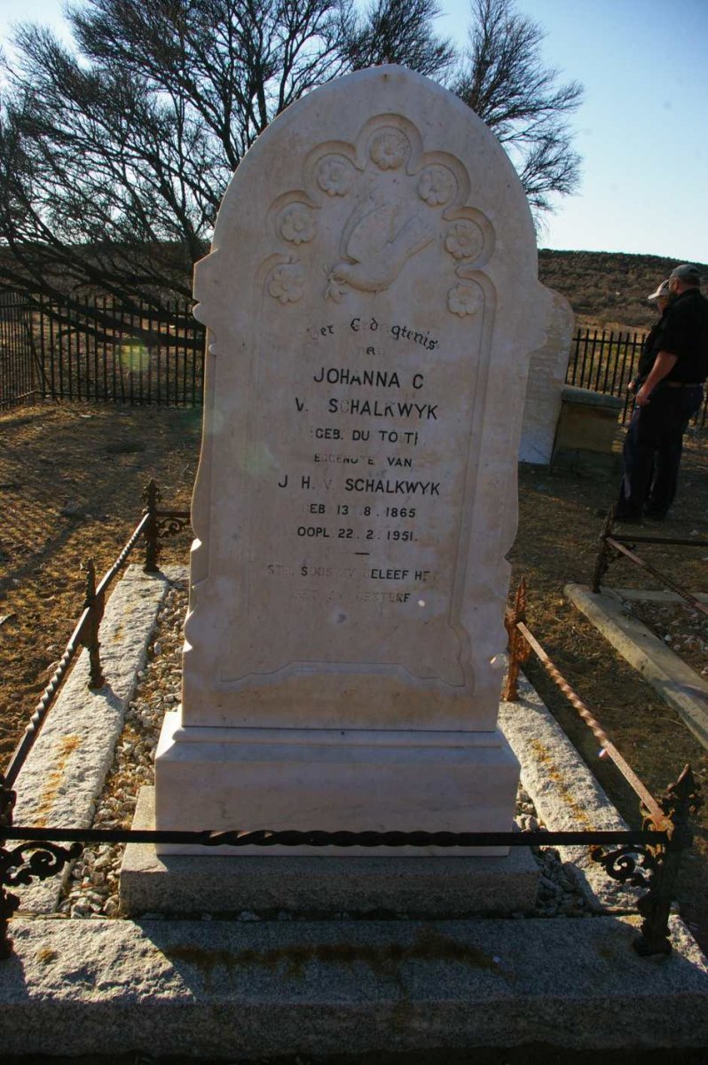 SCHALKWYK Johanna C., v. nee DU TOIT 1865-1951