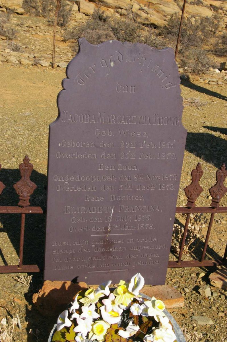 TROMP Jacoba Margaretha nee WIESE 1855-1879 :: TROMP Ongedoopte kind 1873-1873 :: TROMP Elizabeth Francina 1875-1878