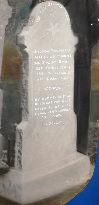 ESTERHUYSE Jacoba Magdalena Aletta nee SWARTS 1852-1933