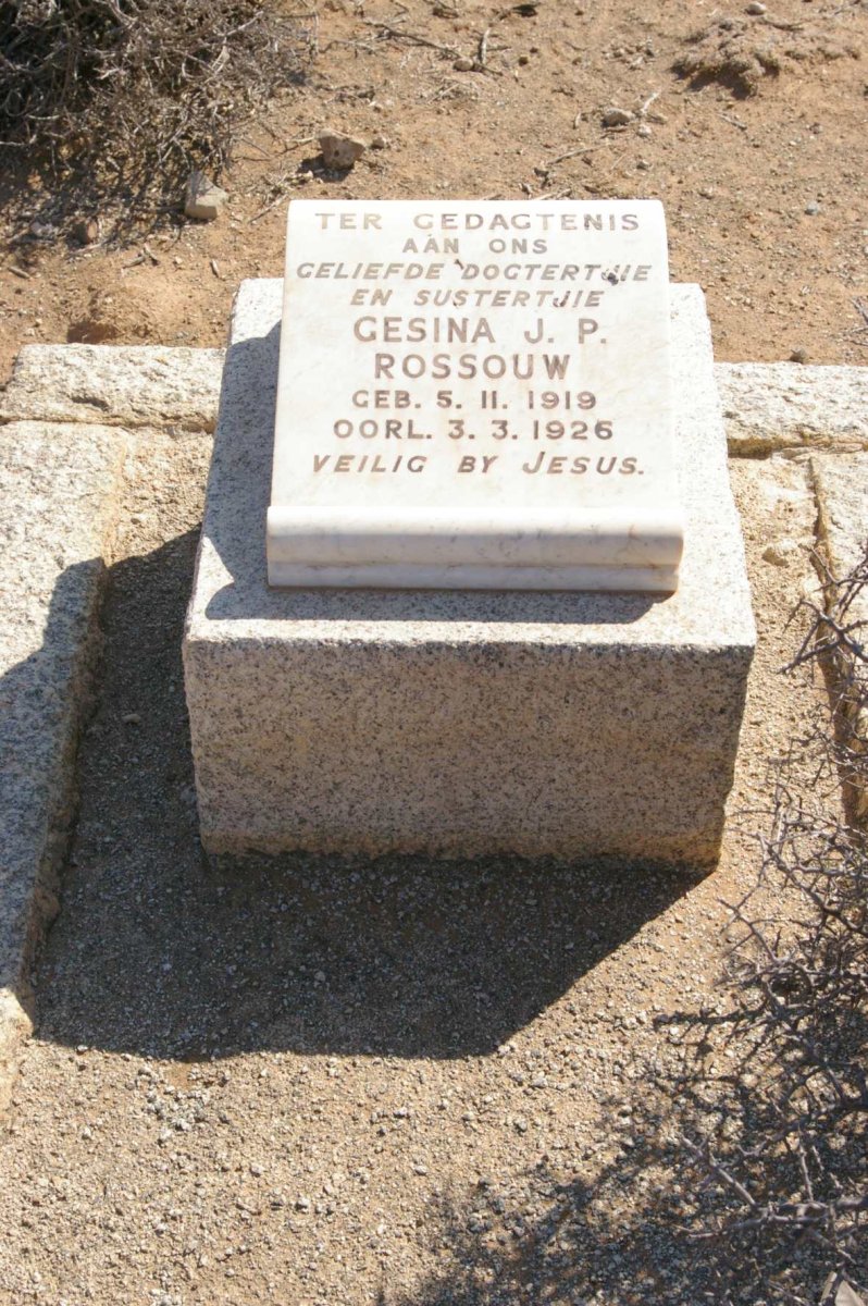 ROSSOUW Gesina J.P. 1919-1926