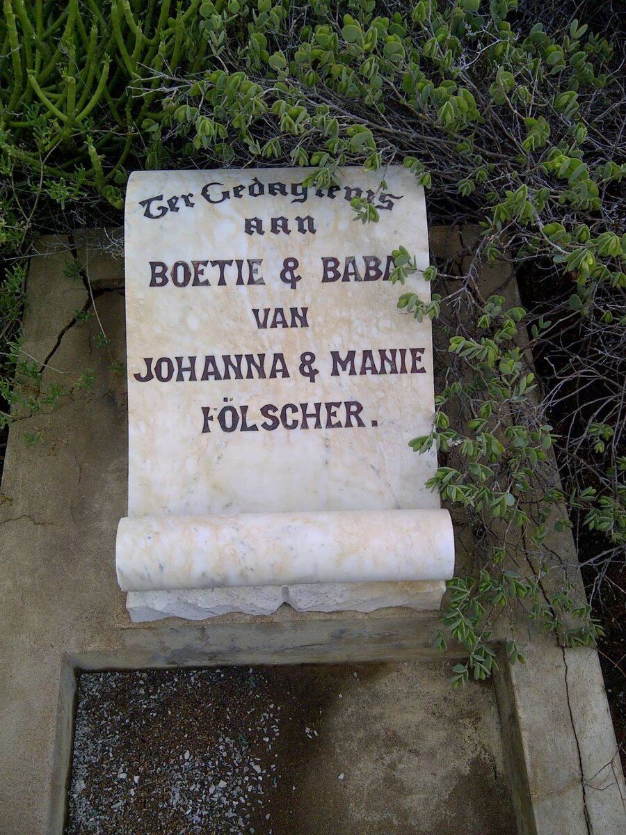 FOLSCHER  Boetie &amp; Baba