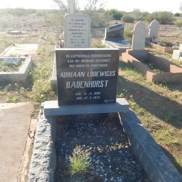 BADENHORST Adriaan Lodewicus 1898-1973