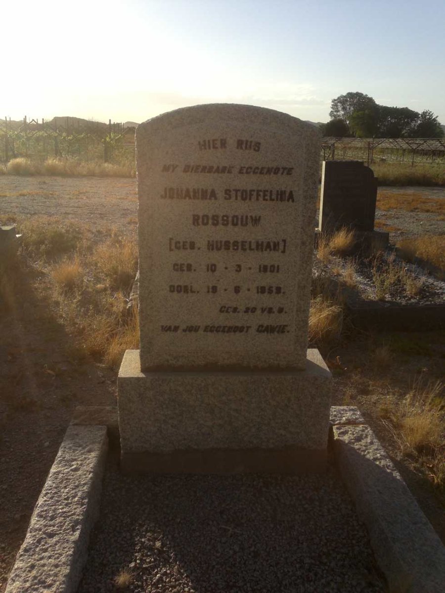 ROSSOUW Johanna Stoffelina nee HUSSELMAN 1901-195?