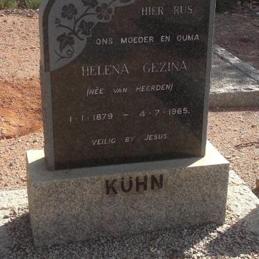 KÜHN Helena Gezina nee van HEERDEN 1879-1965