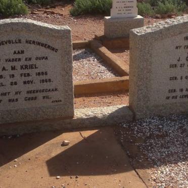 KRIEL A.M. 1895-1965 &amp; J.C. STEENKAMP 1913-1950 :: KRIEL F.C. 1933-1950 :: KRIEL G.P. 1937-1950