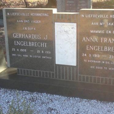 ENGELBRECHT Gerhardus J. 1906-1991 &amp; Anna Francina 1913-1975