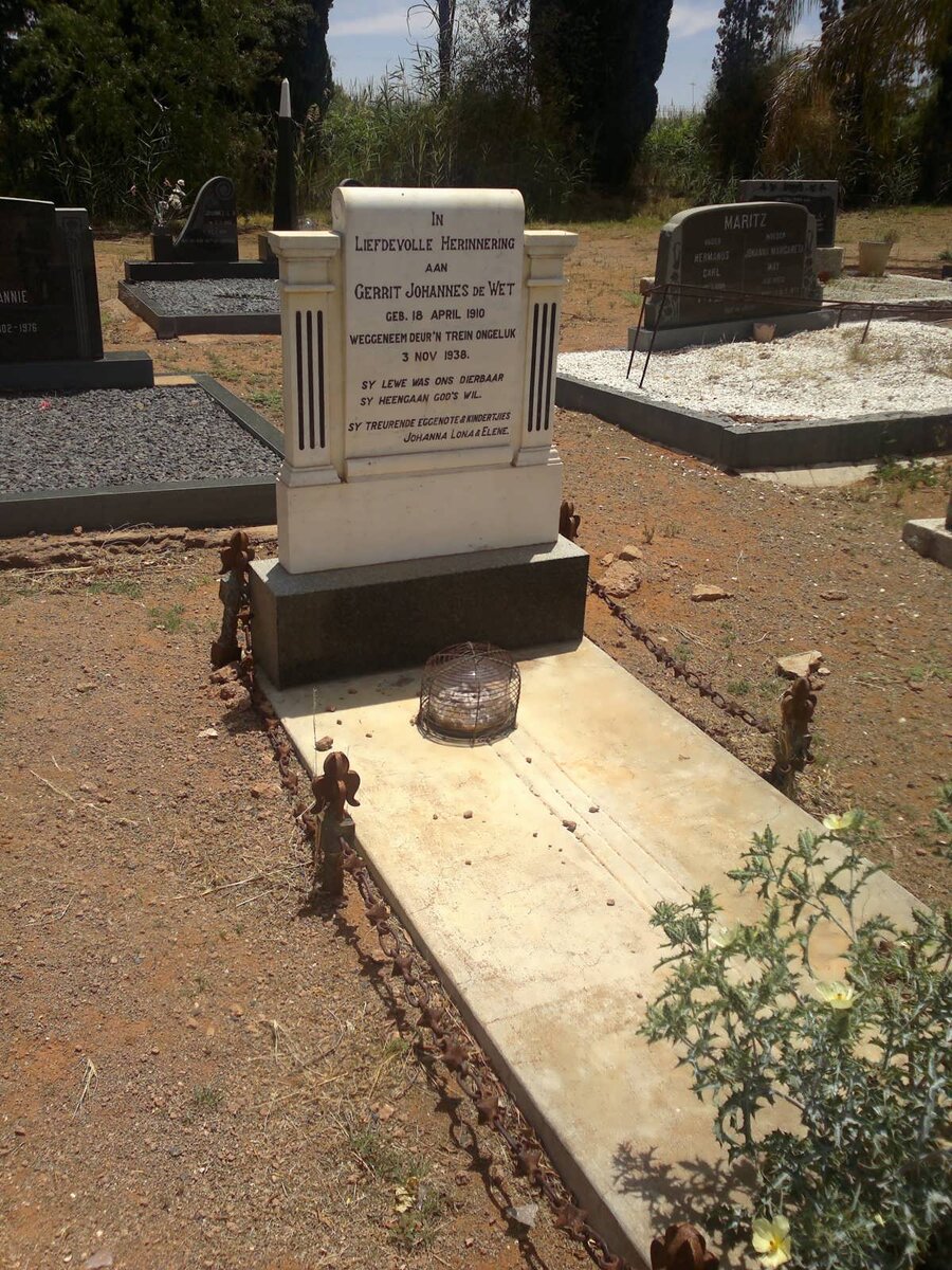 WET Gerrit Johannes, de 1910-1938