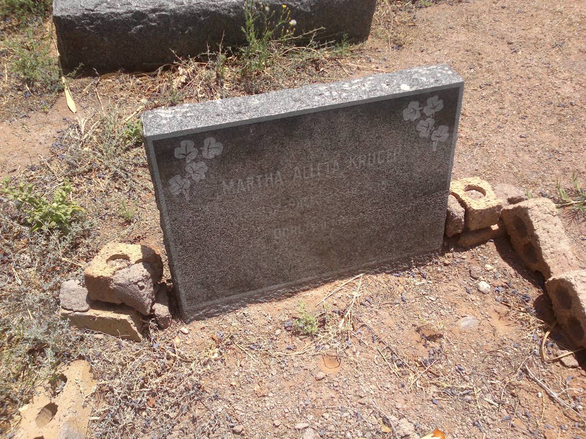 KRUGER Martha Aletta