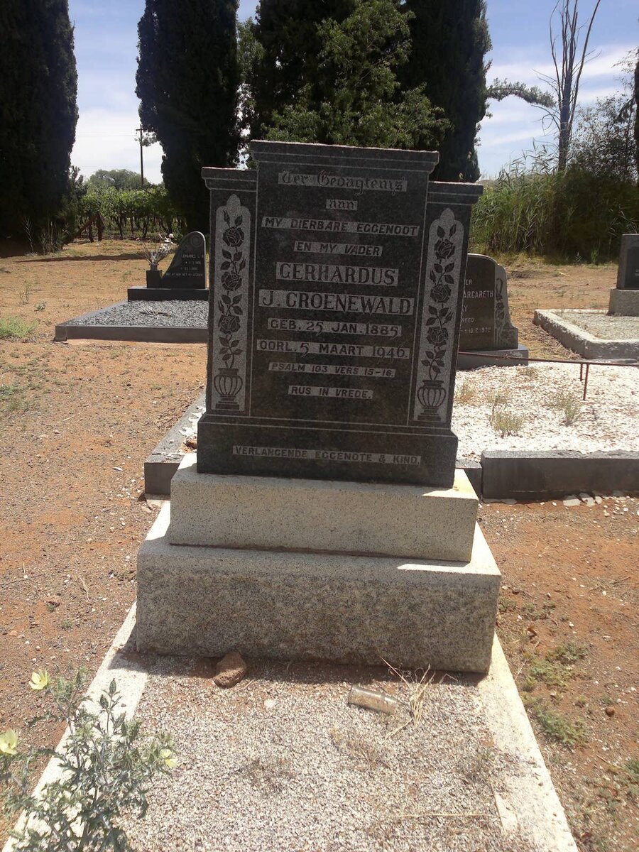 GROENEWALD Gerhardus J. 1885-1946