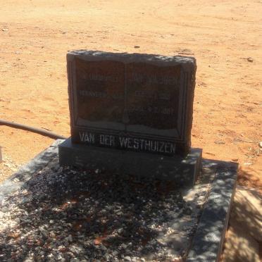 WESTHUIZEN Jan Viljoen, van der 1901-1967