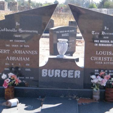 BURGER Gert Johannes Abraham 1911-1985 &amp; Louisa Christina KOTZE 1911-2005