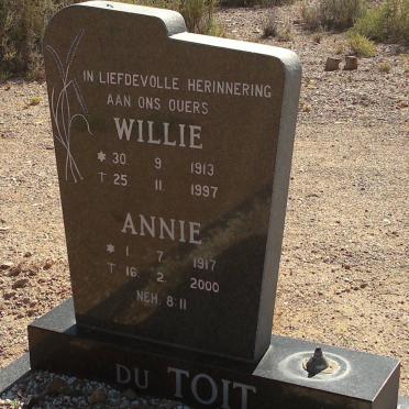 TOIT Willie, du 1913-1997 &amp; Annie 1917-2000