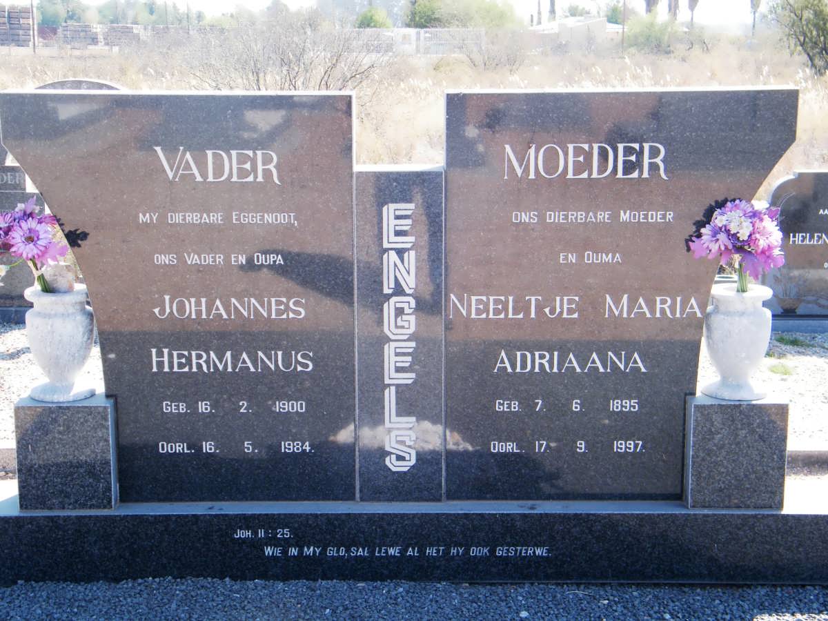 ENGELS Johannes Hermanus 1900-1984 &amp; Neeltje Maria Adriaana 1895-1997