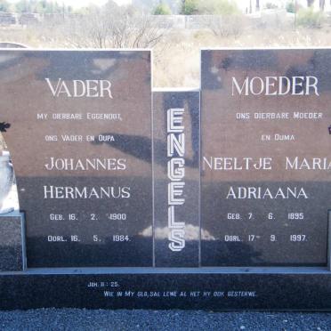 ENGELS Johannes Hermanus 1900-1984 &amp; Neeltje Maria Adriaana 1895-1997