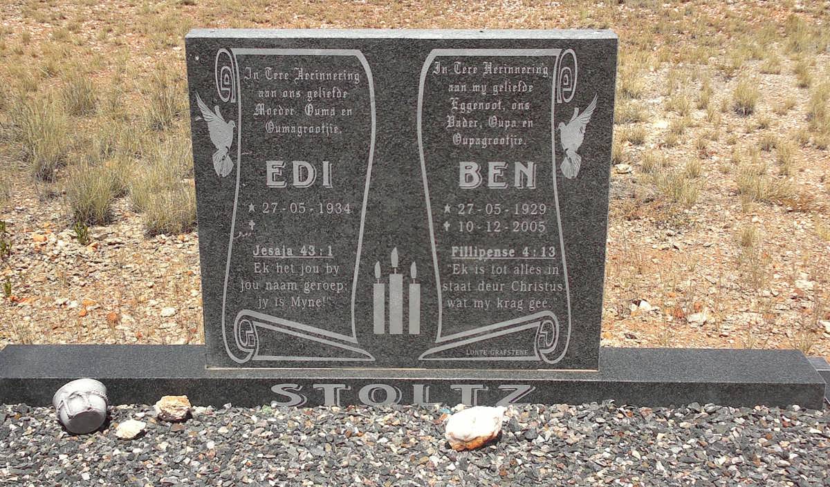 STOLTZ Ben 1929-2005 &amp; Edi 1934-