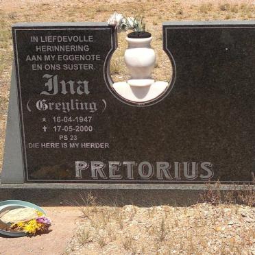 PRETORIUS Ina nee GREYLING 1947-2000