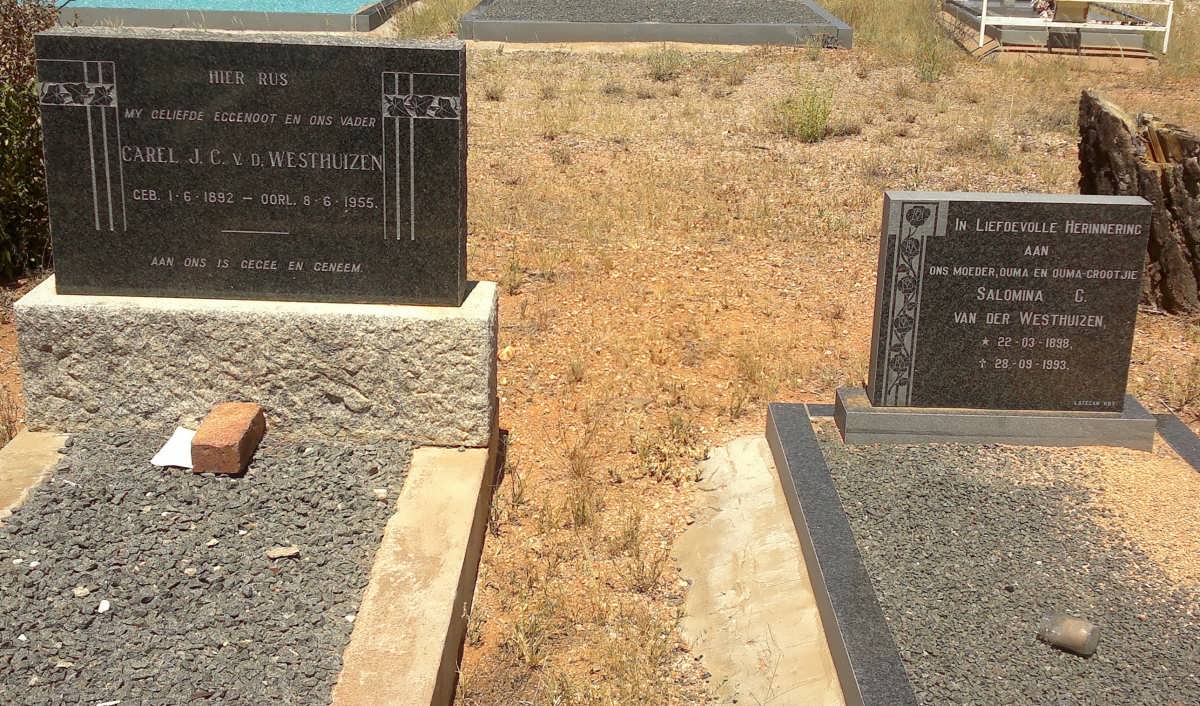 WESTHUIZEN Carel J.C., v.d. 1892-1955 :: VAN DER WESTHUIZEN Salomina C. 1938-1993