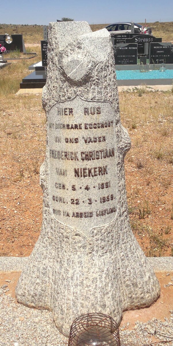 NIEKERK Frederick Christiaan, van 1891-1958