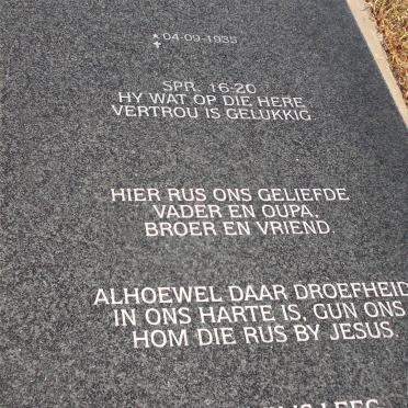 NIEKERK Frederik Christiaan, van 1935-