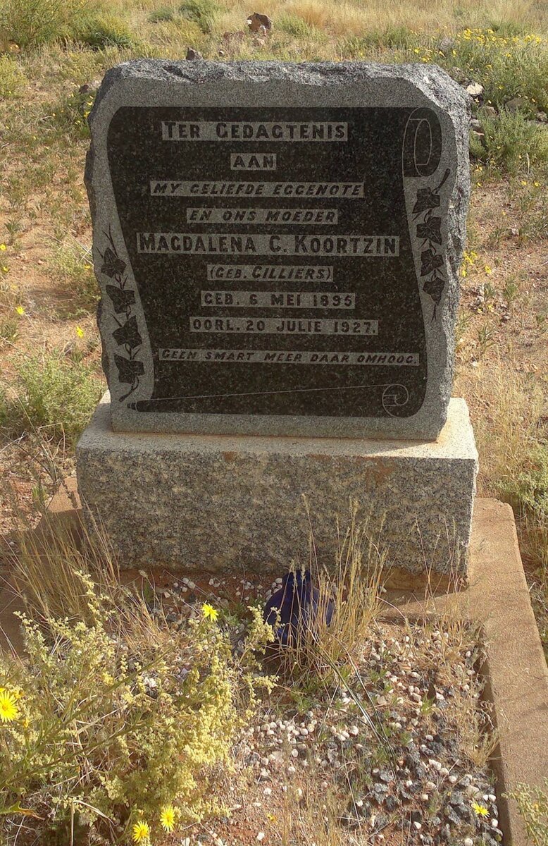 KOORTZEN Magdalena C. nee CILLIERS 1895-1927
