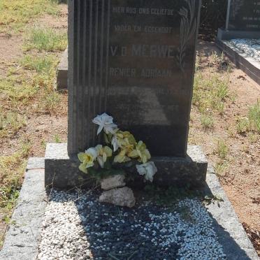 MERWE Renier Adriaan, v.d. 