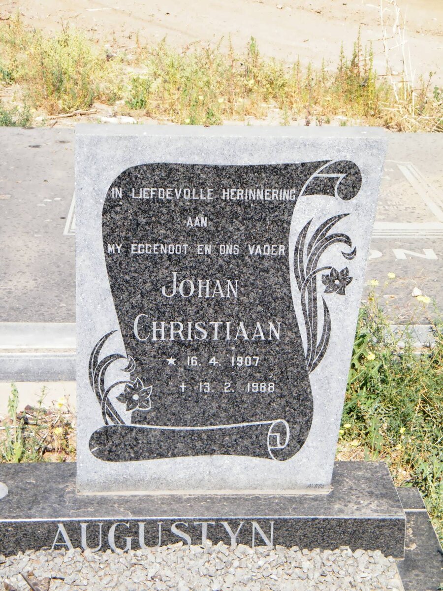 AUGUSTYN Johan Christiaan 1907-1988