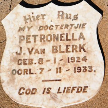 BLERK Petronella J., van 1924-1933
