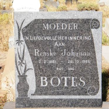 BOTES Ernest Jacobus 1871-1944 &amp; Renske Johanna 1881-1966