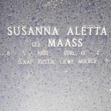 CRAFFORD Susanna Aletta nee MAASS 1900-1965