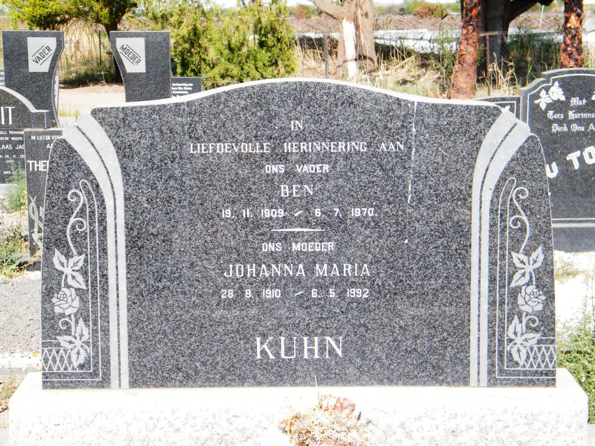 KUHN Ben 1909-1970 &amp; Johanna Maria 1910-1992