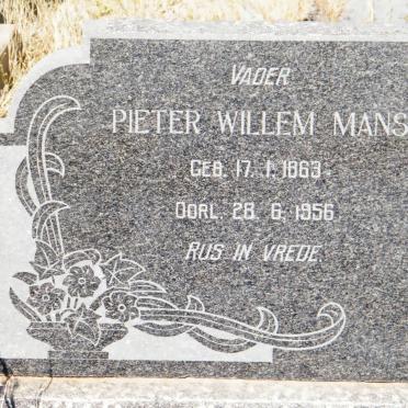 MANS Pieter Willem 1863-1956 &amp; Johanna Susanna nee PAULZEN 1865-1934