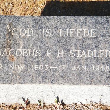 STADLER Jacobus P.H. 1903-1948