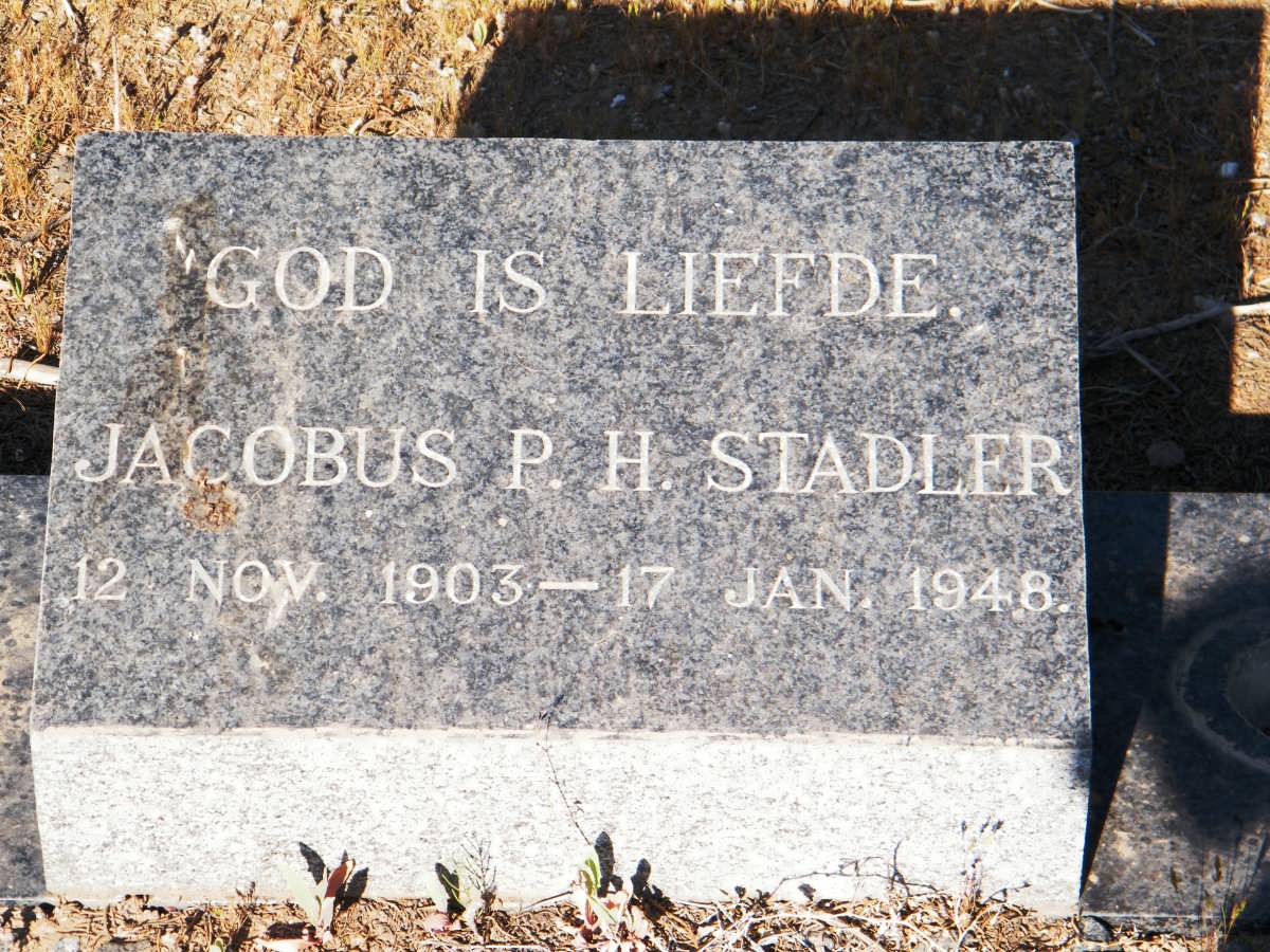 STADLER Jacobus P.H. 1903-1948