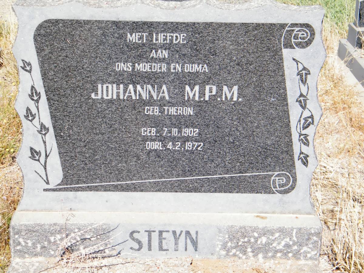 STEYN Johanna M.P.M. nee THERON 1902-1972