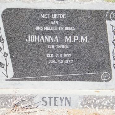 STEYN Johanna M.P.M. nee THERON 1902-1972