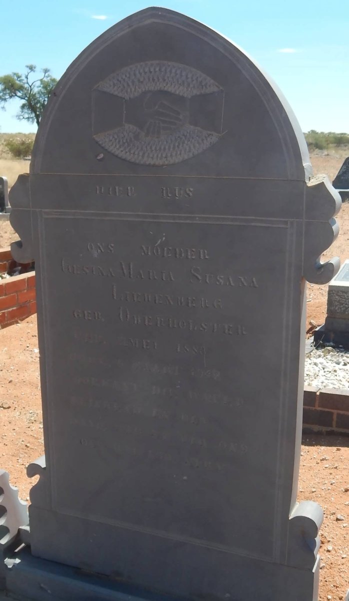 LOGRENBERG Gesina Maria Susana nee OBERHOLSTER 188?