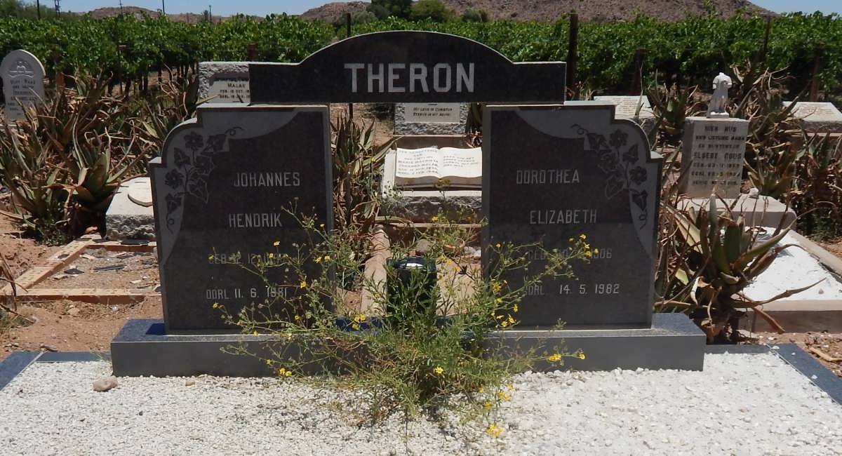 THERON Johannes Hendrik 19??-1981 &amp; Dorothea Elizabeth 1906-1982