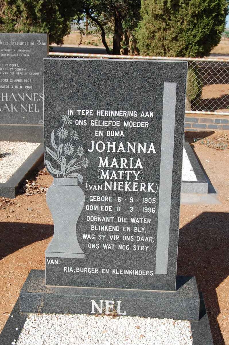 NEL Johanna Maria nee VAN NIEKERK 1905-1996