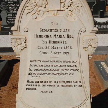 NEL Hendrina Maria nee HENDRIKSE 1866-1919