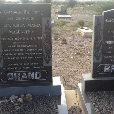 BRAND Christoffel J.E.D. 1889-1972 &amp; Gertruida Maria Magdalena 1904-1978