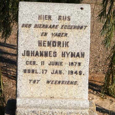 HYMAN Hendrik Johannes 1879-1949