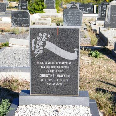 HANEKOM Christina 1959-1976